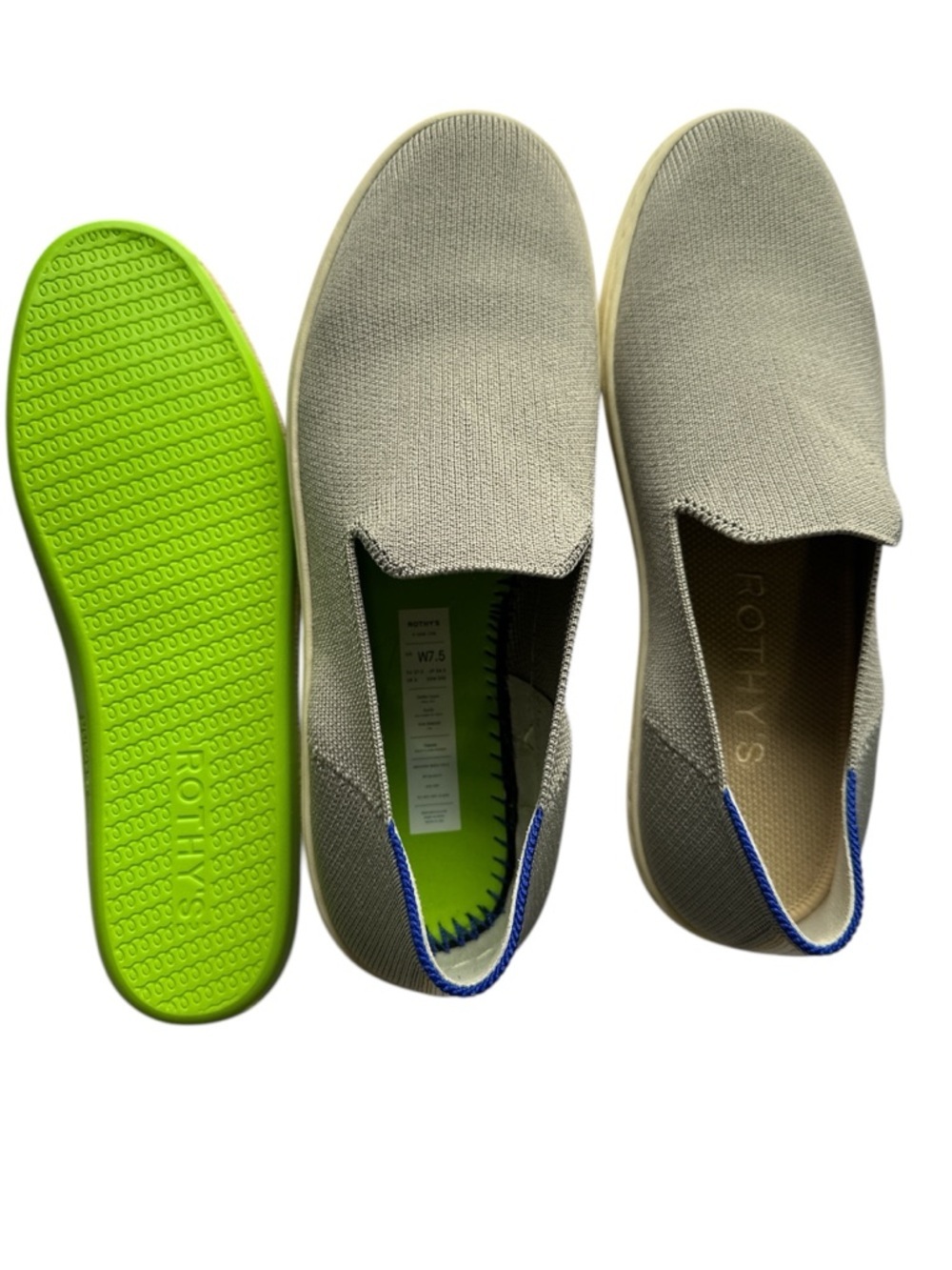 Rothy's Gray Original Slip On Sneaker Shoes Women's 7.5 - Picture 4 of 7
